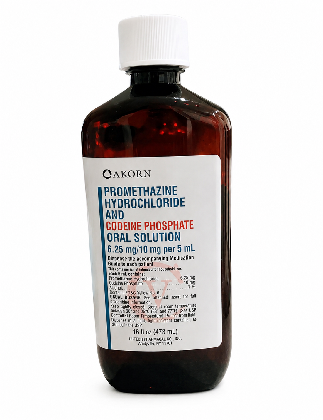 Close up of the graphic typography on a specialized prescription style dispensing bottle