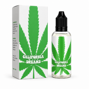 California Dreams brand liquid infusion bottle with a secure closure cap